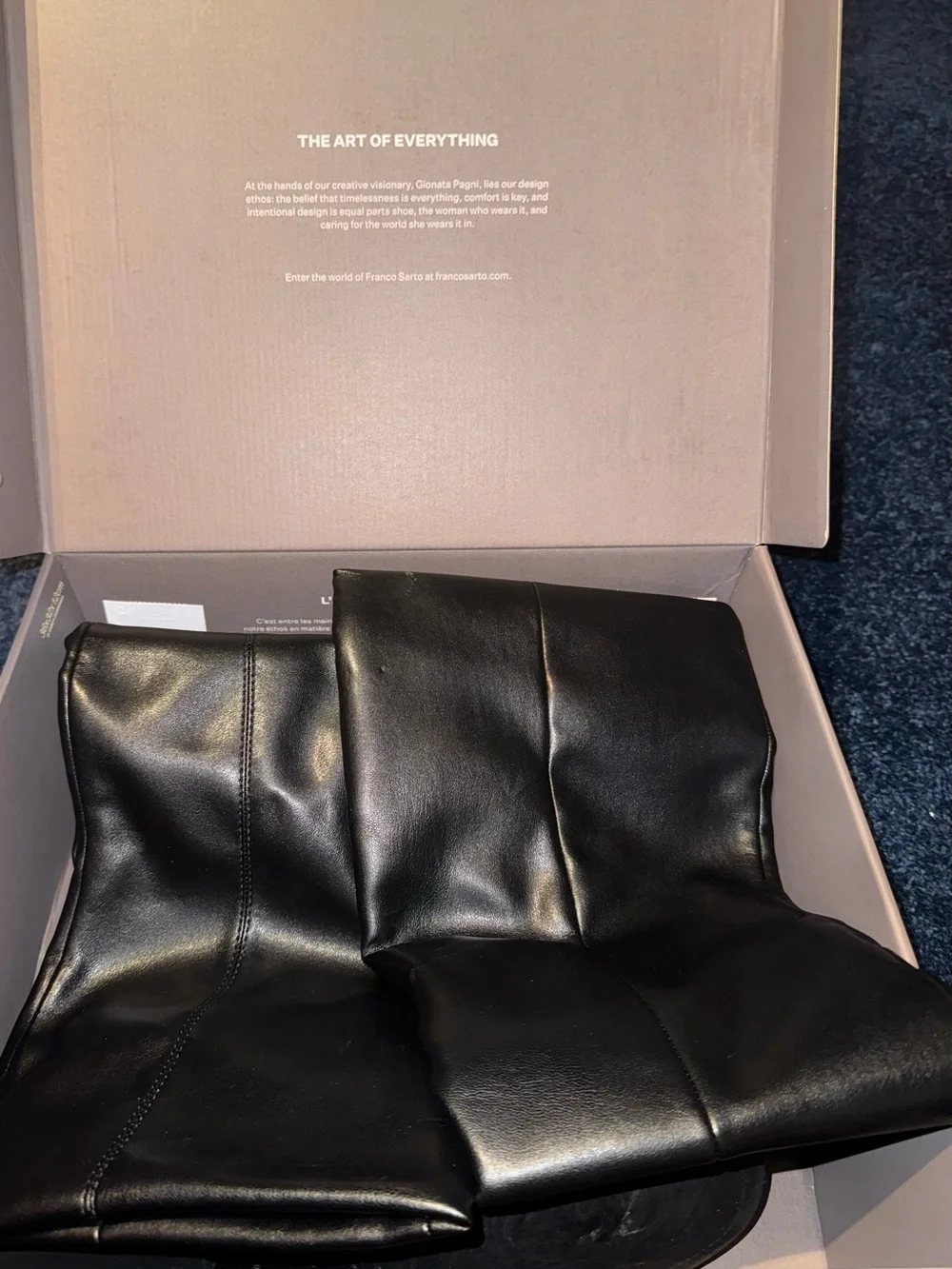 Franco Sarto Women’s Black Over-the-Knee Leather Boots